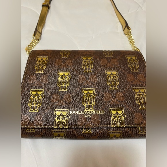 KARL LAGERFELD PARIS Connie Diamond Logo Crossbody Bag. - Picture 2 of 5